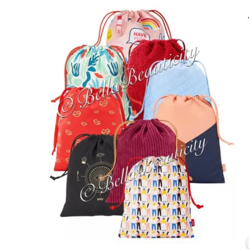 Ipsy Glam Bags/Pouches Drawstring Bags set of 10